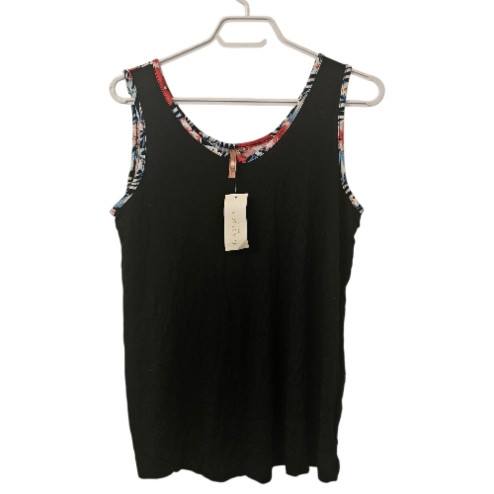 Multi-Coloured Bellina Women's Tropical Sleeveless Pajama Top